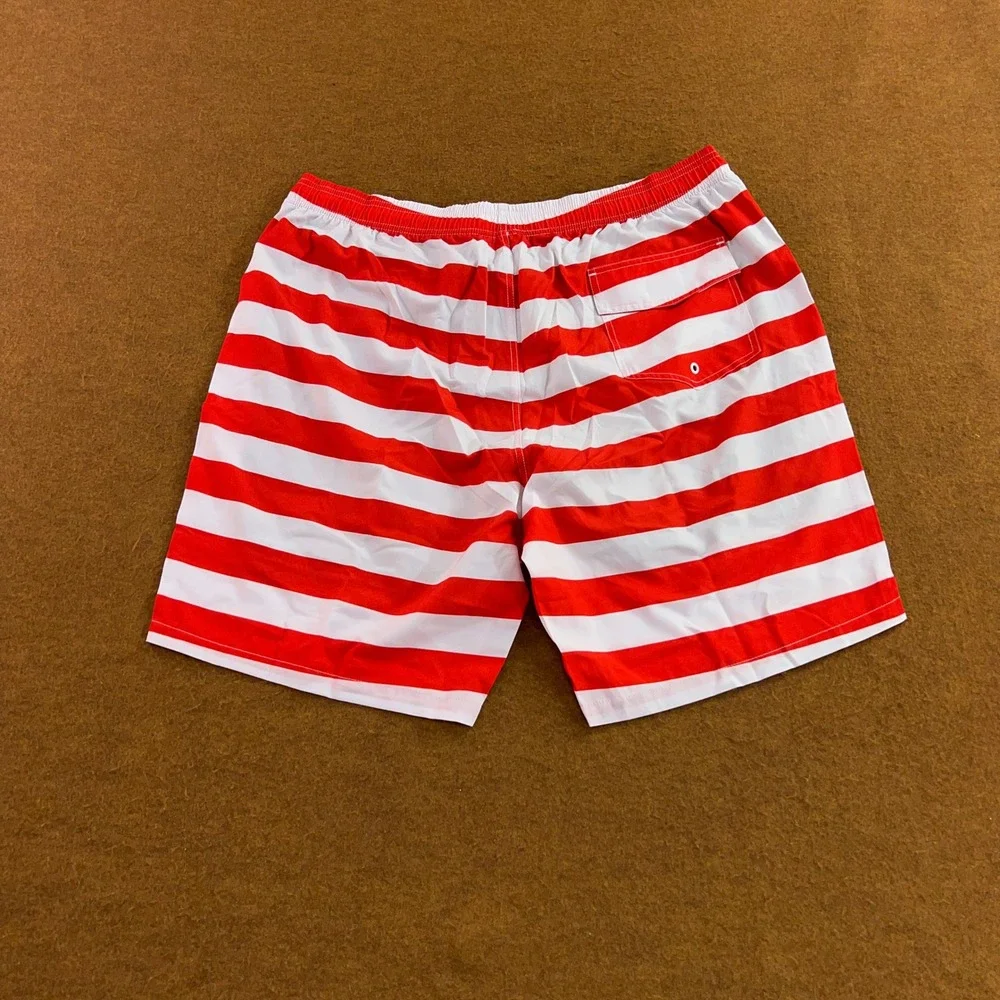 SILKWORLD Mens XXL Red White Blue USA Flag Stars Stripes Swim Trunks New